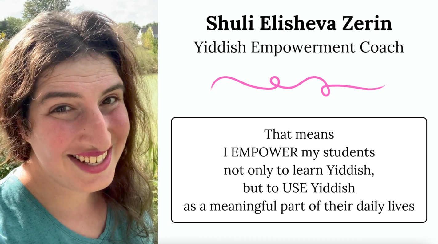 Shuli Elisheva - Yiddish Empowerment Coach